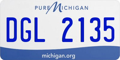 MI license plate DGL2135