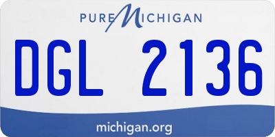 MI license plate DGL2136