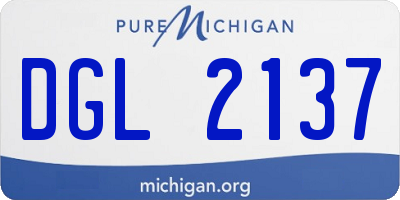 MI license plate DGL2137