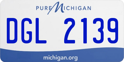 MI license plate DGL2139