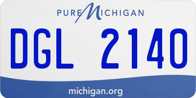 MI license plate DGL2140