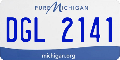 MI license plate DGL2141