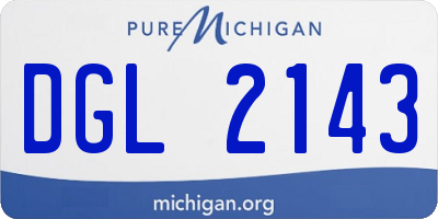 MI license plate DGL2143