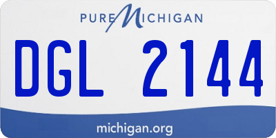 MI license plate DGL2144