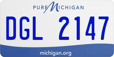 MI license plate DGL2147