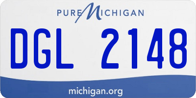 MI license plate DGL2148