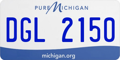 MI license plate DGL2150