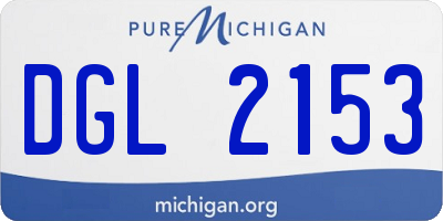 MI license plate DGL2153