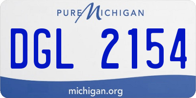 MI license plate DGL2154