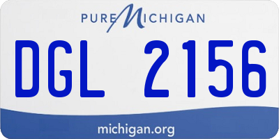MI license plate DGL2156