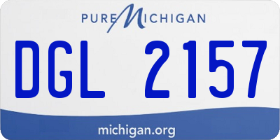 MI license plate DGL2157
