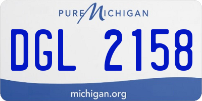 MI license plate DGL2158
