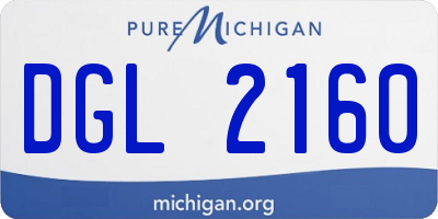 MI license plate DGL2160