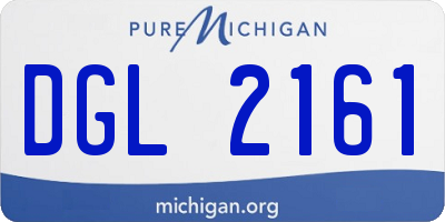 MI license plate DGL2161