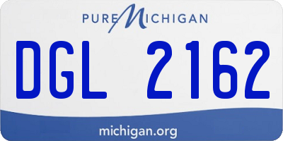 MI license plate DGL2162