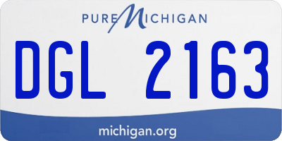 MI license plate DGL2163