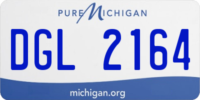 MI license plate DGL2164