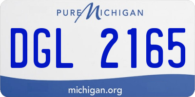 MI license plate DGL2165
