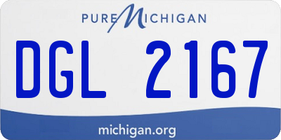 MI license plate DGL2167