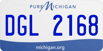 MI license plate DGL2168