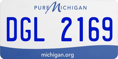 MI license plate DGL2169