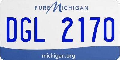 MI license plate DGL2170