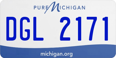 MI license plate DGL2171