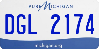 MI license plate DGL2174