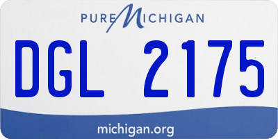 MI license plate DGL2175