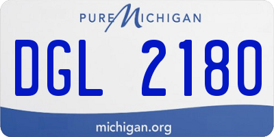 MI license plate DGL2180