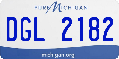MI license plate DGL2182