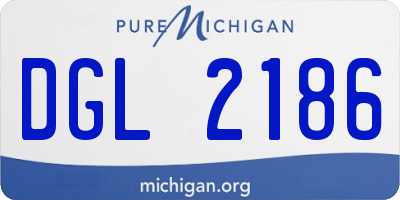 MI license plate DGL2186