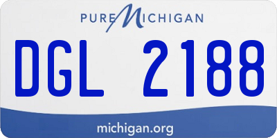 MI license plate DGL2188