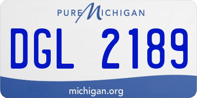 MI license plate DGL2189