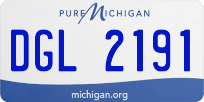 MI license plate DGL2191