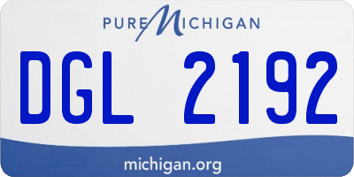 MI license plate DGL2192