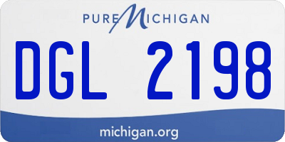 MI license plate DGL2198