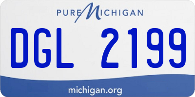 MI license plate DGL2199