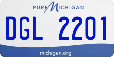 MI license plate DGL2201