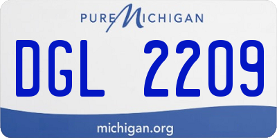 MI license plate DGL2209