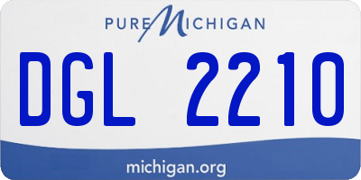 MI license plate DGL2210