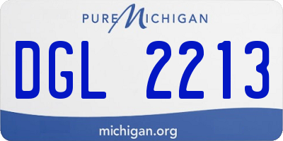 MI license plate DGL2213