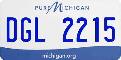 MI license plate DGL2215