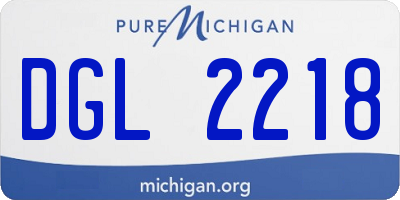 MI license plate DGL2218