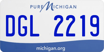 MI license plate DGL2219
