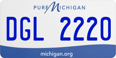 MI license plate DGL2220