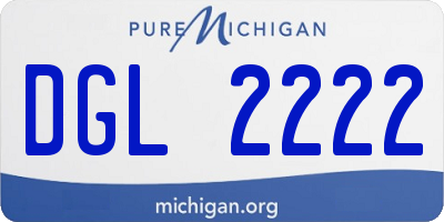 MI license plate DGL2222