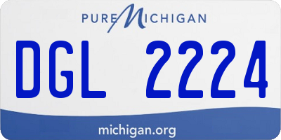 MI license plate DGL2224