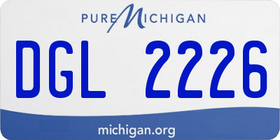 MI license plate DGL2226
