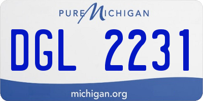 MI license plate DGL2231